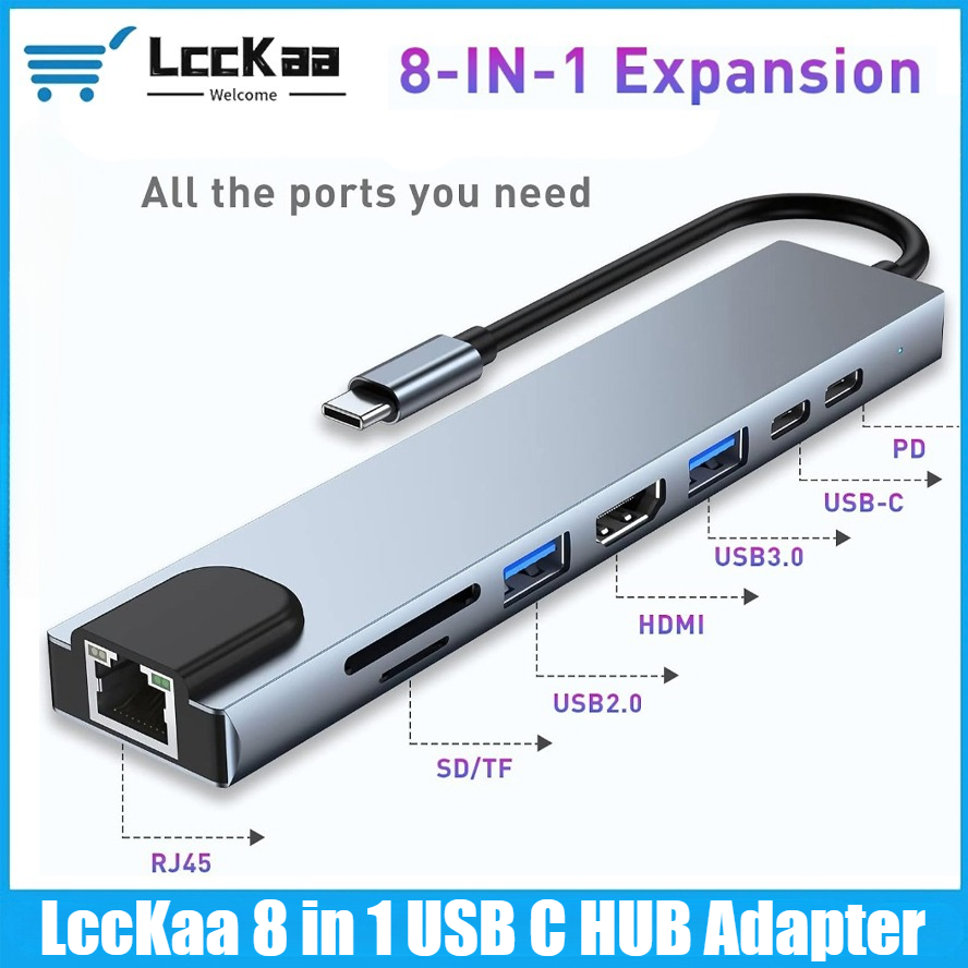 Home Assistant Sd - محول USB C متعدد الوظائف 8/7