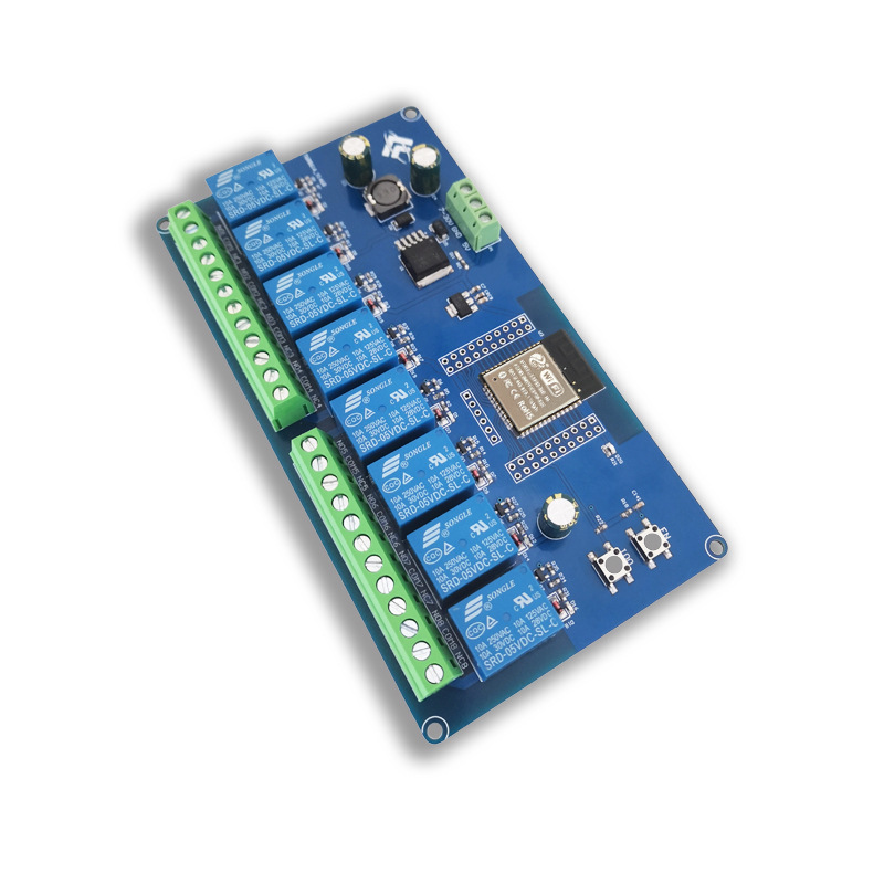 لوحة تطوير ESP32 بجهد 5-30 فول - مراجعة Relay 8 Channel Board وسعره