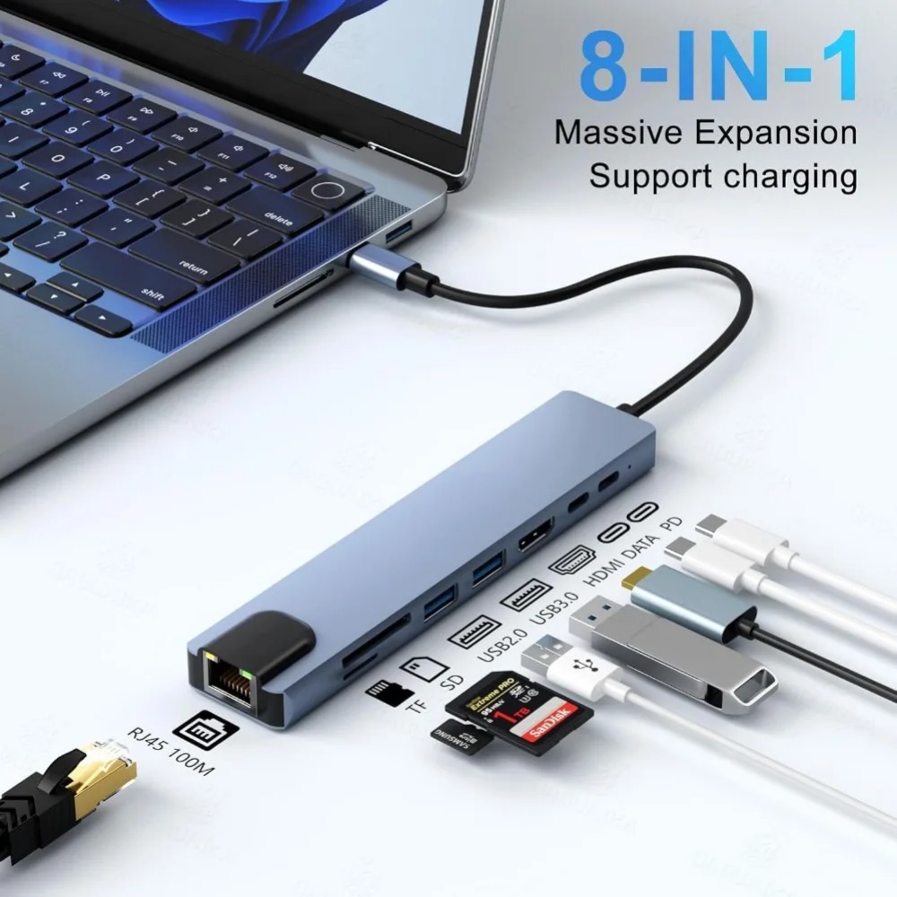 محول USB C متعدد الوظائف 8/7 ف - مراجعة Home Assistant Sd وسعره