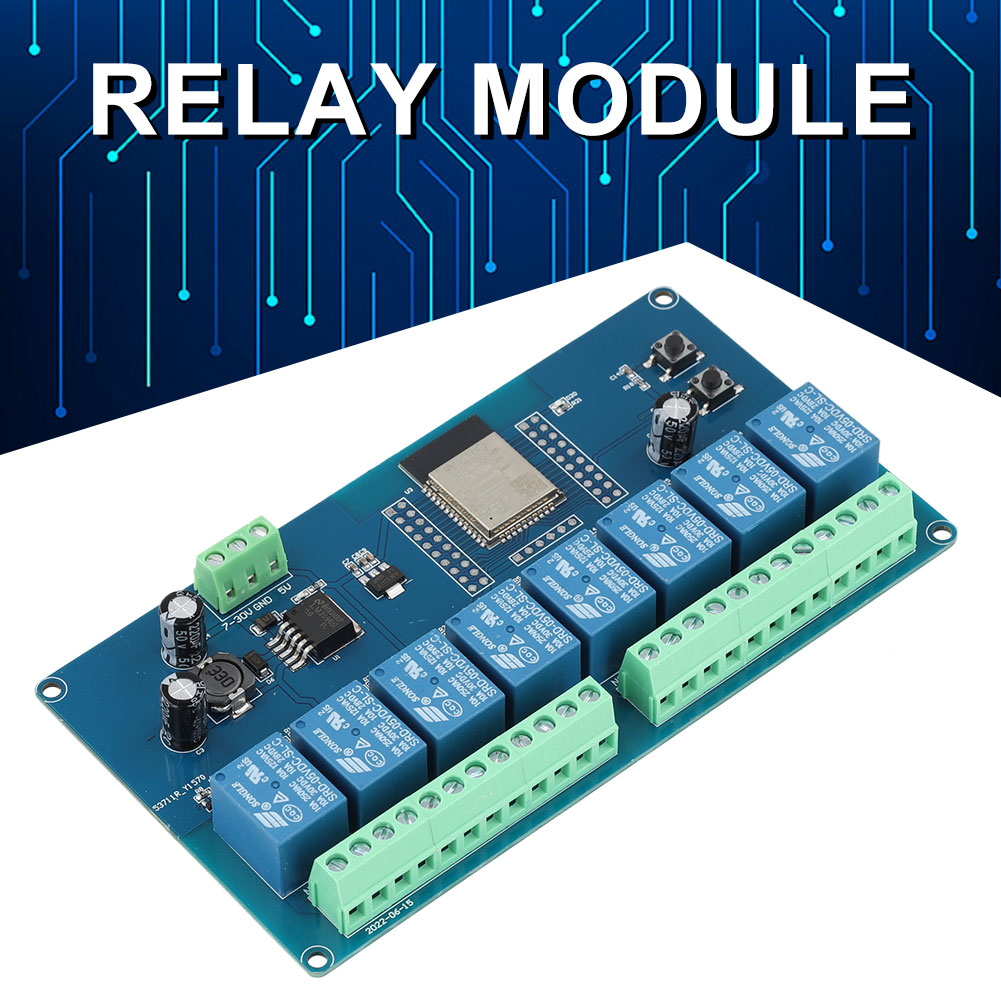 ESP32 WIFI بلوتوث متوافق BLE و - مراجعة Relay 8 Channel Board وسعره