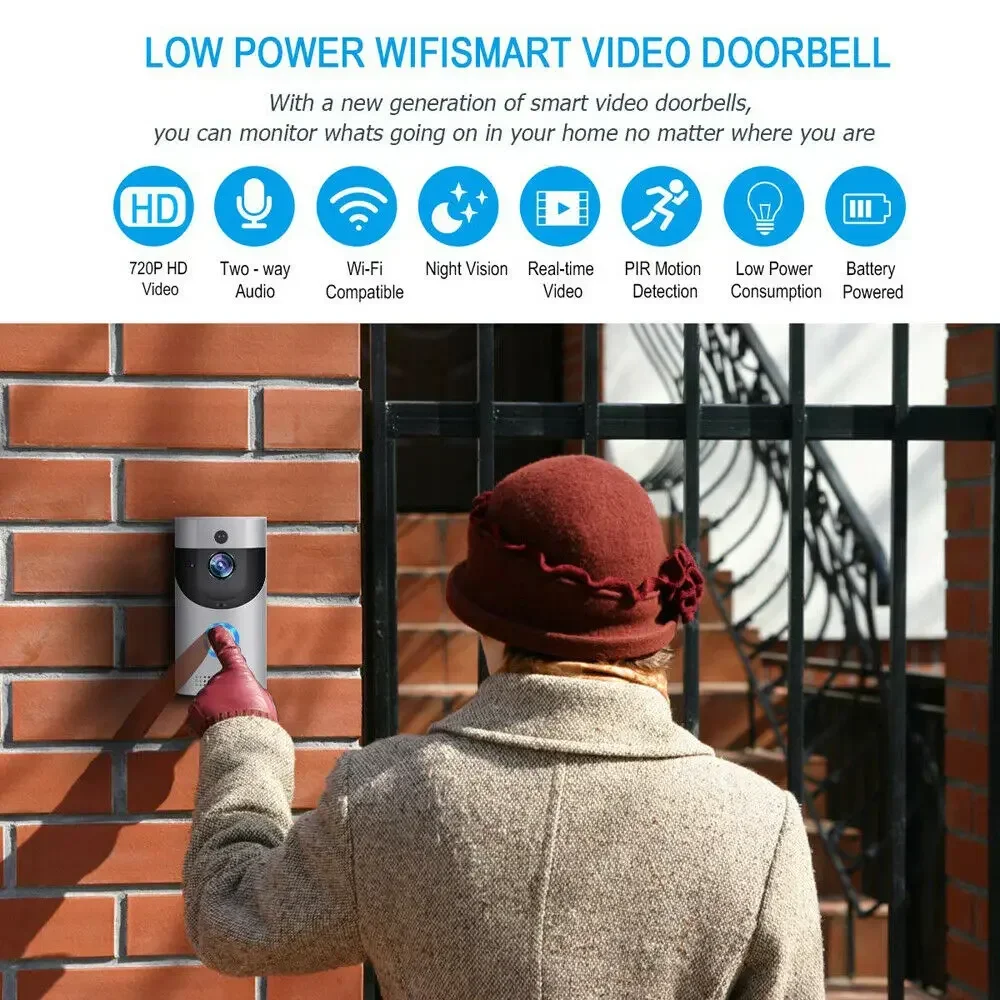 جرس باب ذكي لاسلكي بدقة 720P م - مراجعة Smart Doorbell Wired وسعره